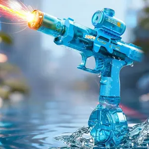Electric Toy Water Gun with LED Light, Summer Fun, Perfect Father's Day Gift, Large Capacity Continuous Shooting, Outdoor Pool Party Play