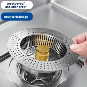 Stainless Steel Kitchen Sink Filter Sink UniversalSink Bounce Core Drainer kitchen sink StainlessSteel sink drain Sink Drain Strainer 3-in-1 tubber ware Combo supplies colander