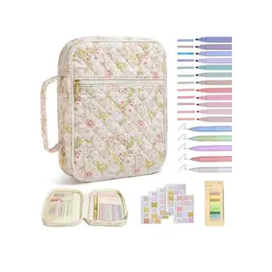 Multi-Style Quilted Cotton Book Storage Bag, Portable Travel Prayer Book Bag, Dustproof Book Cover, Ideal for Outdoor Use