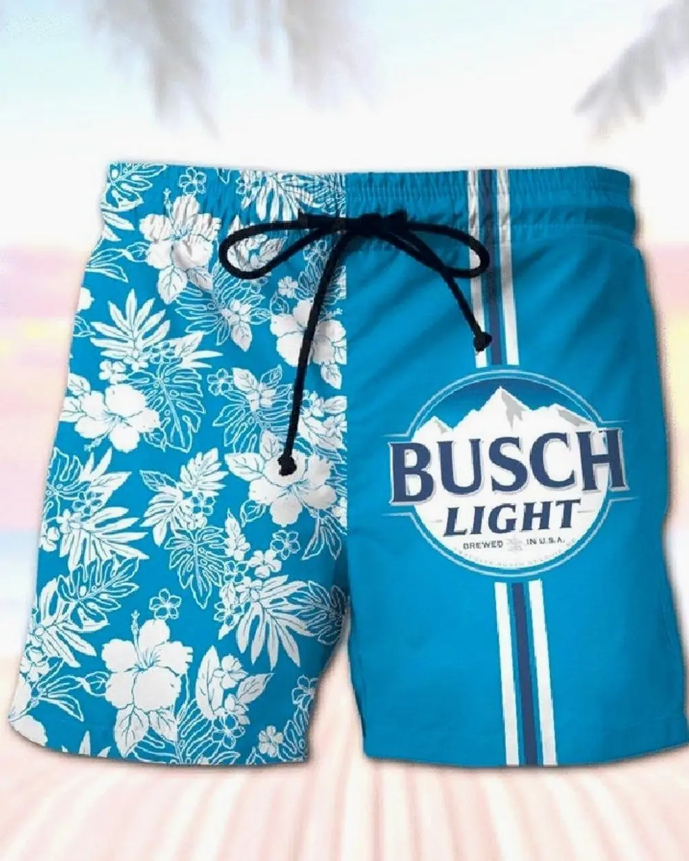 Busch Light Men's Casual Drinking Print Beach Shorts-032511 4YS E7X