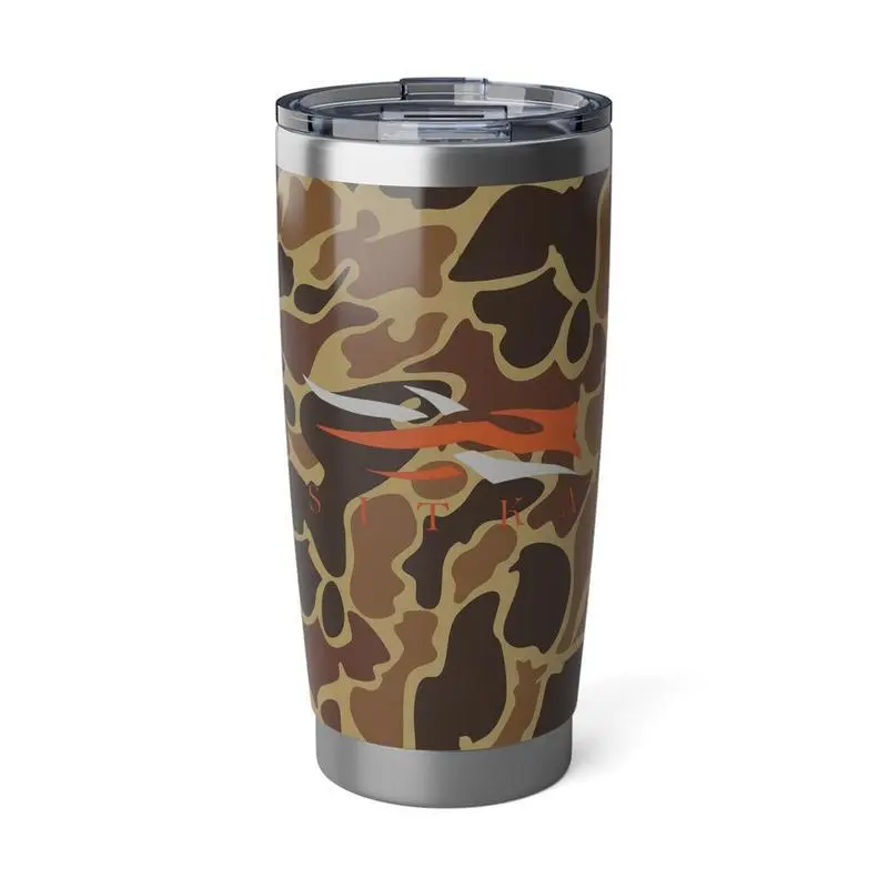 Vintage Sitka Camo Tumbler 12oz 20oz 30oz Stainless Steel with Lid, Insulated Coffee Travel Mug, Bridesmaid Gift, Reusable Drinkware for Outdoors and Office