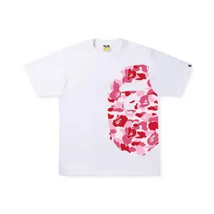 BAPE ABC Camo Side Big Ape Head Tee White/Pink (men) by StockX