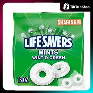 LIFE SAVERS Wint-O-Green Breath Mints Hard Candy, Sharing Size, 13 oz Bag