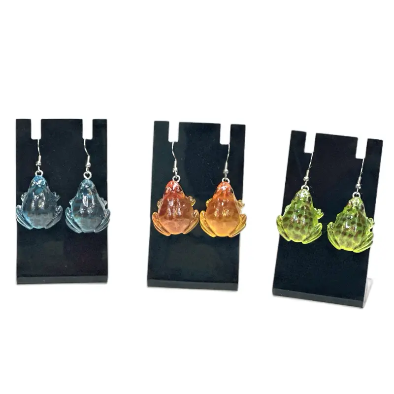 Colorful and Whimsical Realistic Frog Hook Earrings Colorful and Whimsical Realistic Frog Hook Earrings