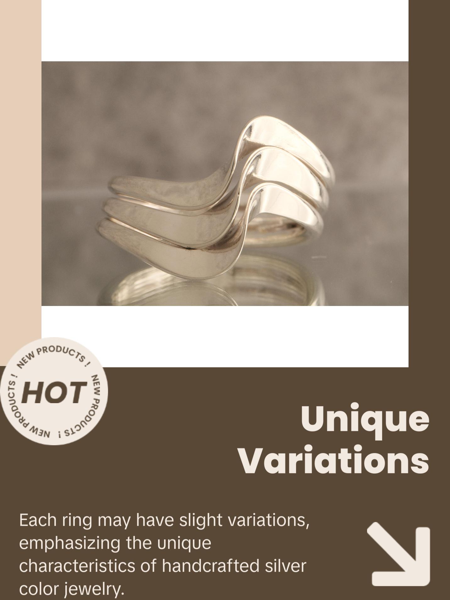 Wave Harmony - Over 7 Grams Of 925 Sterling Silver Ring Wave Harmony - Over 7 Grams Of 925 Sterling Silver Ring