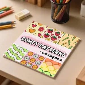 Simple Easy Coloring Book Cute Comfy Patterns Stress Relief Coloring Pages for Adults Kids