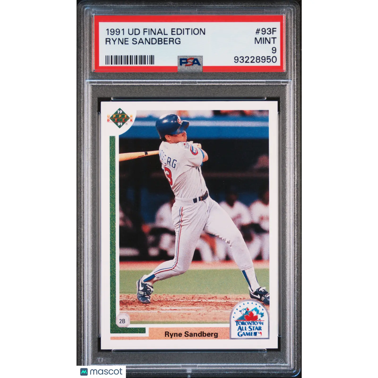 Ryne Sandberg PSA 1991 Upper Deck Final Edition #93F 9 93228950