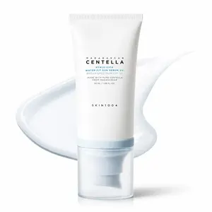 SKIN1004 Centella Hyalu-Cica Water-Fit Sun Serum SPF 50 – Lightweight Korean Sunscreen with Hyaluronic Acid, No White Cast, Hydrating UV Protection (Travel Size, 1.69 fl oz / 50ml)