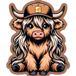 Cowhide Girly Sticker