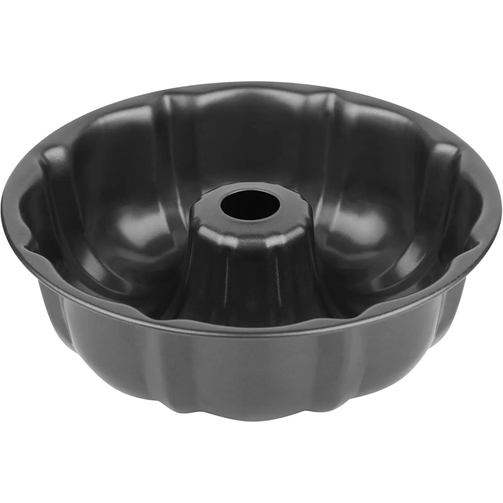 9.5" Non-Stick Fluted Tube Cake Pan Heavy Duty Carbon Steel Round Baking Pan for Jello Gelatin Chocoflan & Flan Easy Clean Non-Stick Coating Ideal for Desserts