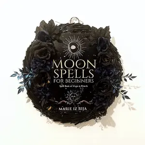 The Moon Witch Hand Crafted Hanging Wreath With Enchanted Celestial Roses And Crystals