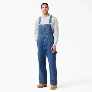 Dickies Stonewashed Indigo Bib Overalls for Men