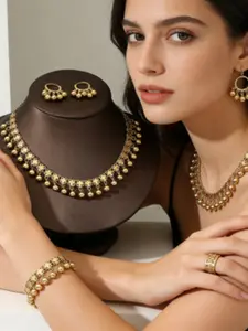 3 Piece Vintage Gold Bead Bell Necklace Set, Women's Unique Long Sweater Chain, Bridal Party Jewelry Gift, Casual Style