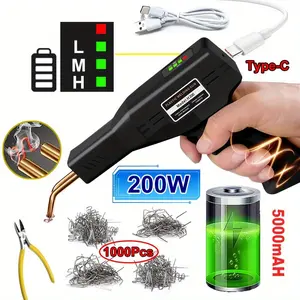 USB Rechargeable Plastic Welding Torch, Plastic Welder, Portable Wireless Welding Machine with 1000 Nails, Suitable for Most Repairs, Ideal for Automotive and Home Projects