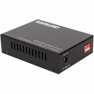 Intellinet Gigabit Ethernet Media Converter, Compact Transceiver/Media Converter can be conveniently placed anywhere to ensure maximum space-efficiency