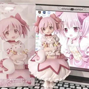 18CM Fashion Accessories Puella Magi Madoka Magica Aniem Figure Kaname Madoka Magic Girl PVC Anime Action Figures Model Anime Cartoon Model Toy Jewelry Sets
