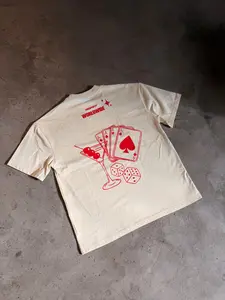 Cream 'Casino' Oversized T Shirt