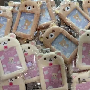 Rilakkuma Card Holder Photo Protective Case Cartoon Anime Derivative Peripherals Keychain Bags Cute Pendant Accessories Gifts