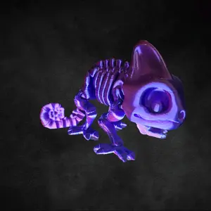 Flicker of the Hollow (3D Printed Skeleton Chameleon)
