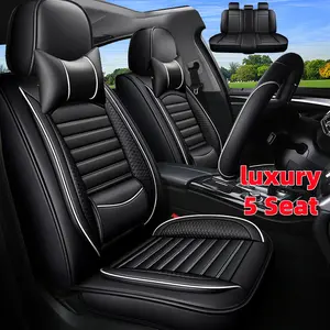 full set car seat cover Waterproof and wear-resistant PU leather - Full-body five-seat seat protection kit - Anti-stain seat cover that fully encloses and provides soft and comfortable comfort