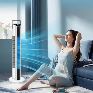 [Bladeless Tower Fan] SPZTJK Bladeless Tower Fan | 60° Oscillating, 3 Speeds & 3 Modes, Quiet Floor Standing Fan, Air Cooling for Bedroom, Home, Kitchen, Office - NOT Air Conditioner