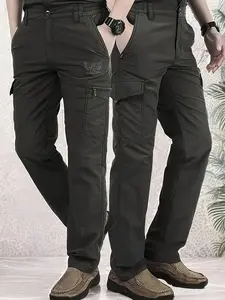 Men's Multi-Pocket Work Pants, Casual Streetwear Trousers, Casual Sports Style, Ideal for Hiking Outdoor Fishing Mountain Climbing, Comfortable and Versatile