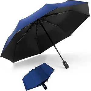 Luxury Compact Automatic Umbrella, Reinforced Fiber Frame, Portable Foldable, Outdoor Travel Camping, Eight-Rib Design
