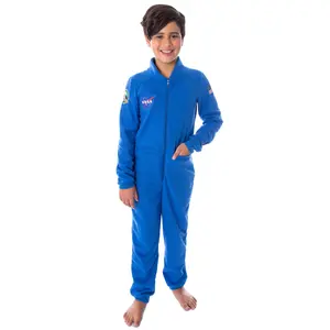 NASA Boys' Meatball Space Shuttle Patch One Piece Astronaut Space Suit Costume Pajama Union Suit