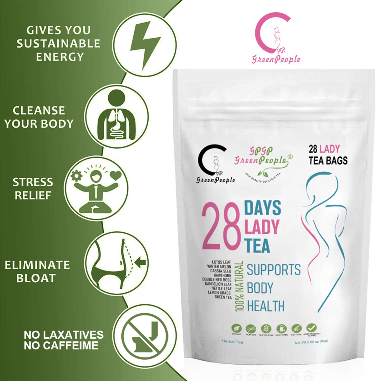 *(2 Pack) 28 Days Lady Herbal Tea - Be like Lighting, Supports Body Health, Non GMO, Vegan, All Natural Teas, Reduce Bloating, Herbal Tea Supplement *(2 Pack) 28 Days Lady Herbal Tea - Be like Lighting, Supports Body Health, Non GMO, Vegan, All Natural Teas, Reduce Bloating, Herbal Tea Supplement