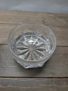 Vintage Heavy Clear Crystal Bowl