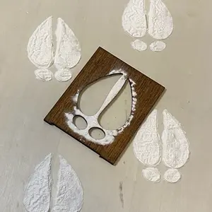 Reusable Santa Clause Foot Prints Stencils Durable Colorful Decoration Christmas Ornaments Wood Pack