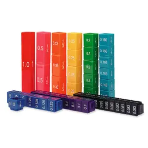 Learning Resources Fraction Tower Cubes, Math Learning Blocks for Fraction Equivalence Practice (Ler2509)