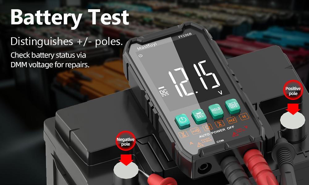 Mastfuyi FY106 Lightweight Smart True RMS Digital Multimeter - 3999 Counts voltmeter, Auto-Ranging, CAT III 600V, Professional Voltage Tester with Test Leads, Tools and Gadgets, Work Accessories, Mechanic Tools for Live Wires detail 11