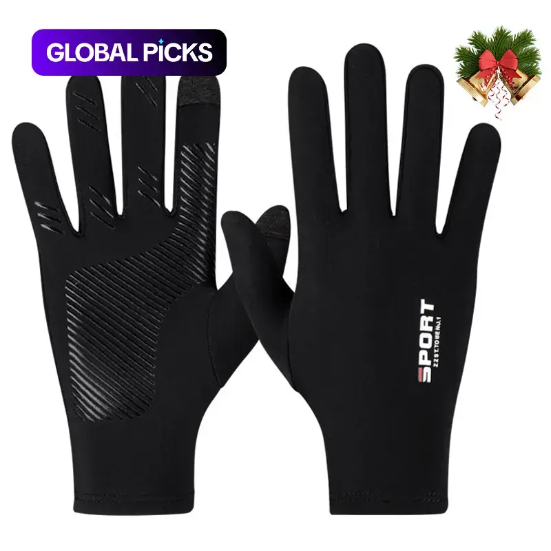 Outdoor Sports Gloves, Touchscreen Winter Grip Gloves with Anti-Slip Design, Non-Slip Windproof Thermal Gloves for cold weather, for Cycling, Running, Hiking, Walking and Fishing, Outdoor Activity Gloves #GLOBAL PICKS