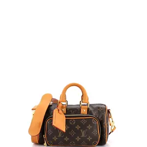 Pre-owned Louis Vuitton Canvas Coated Shoulder Bags Cargo Keepall Bandouliere Bag Monogram Canvas 25 by Rebag