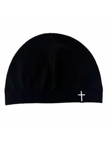 New Embroidered Print Cross Baker Boy Hat, Embroidered Detail, Unisex Sports Outdoor Running Cap, Breathable Elastic Material, Trendy Hat, Fashion Casual Style, Sporty Look, Unisex Design