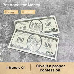 Pet Ancestor Money: Memorial paper for honoring departed animal companions—15 sheets per pack, suitable for pet memorial services and spiritual communication