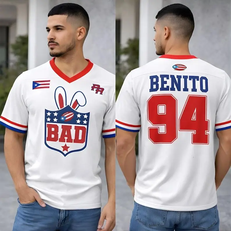 Puerto Rico Team Benito #94 Football Jersey, Mesh Jersey, Sports Shirt, Fan Apparel