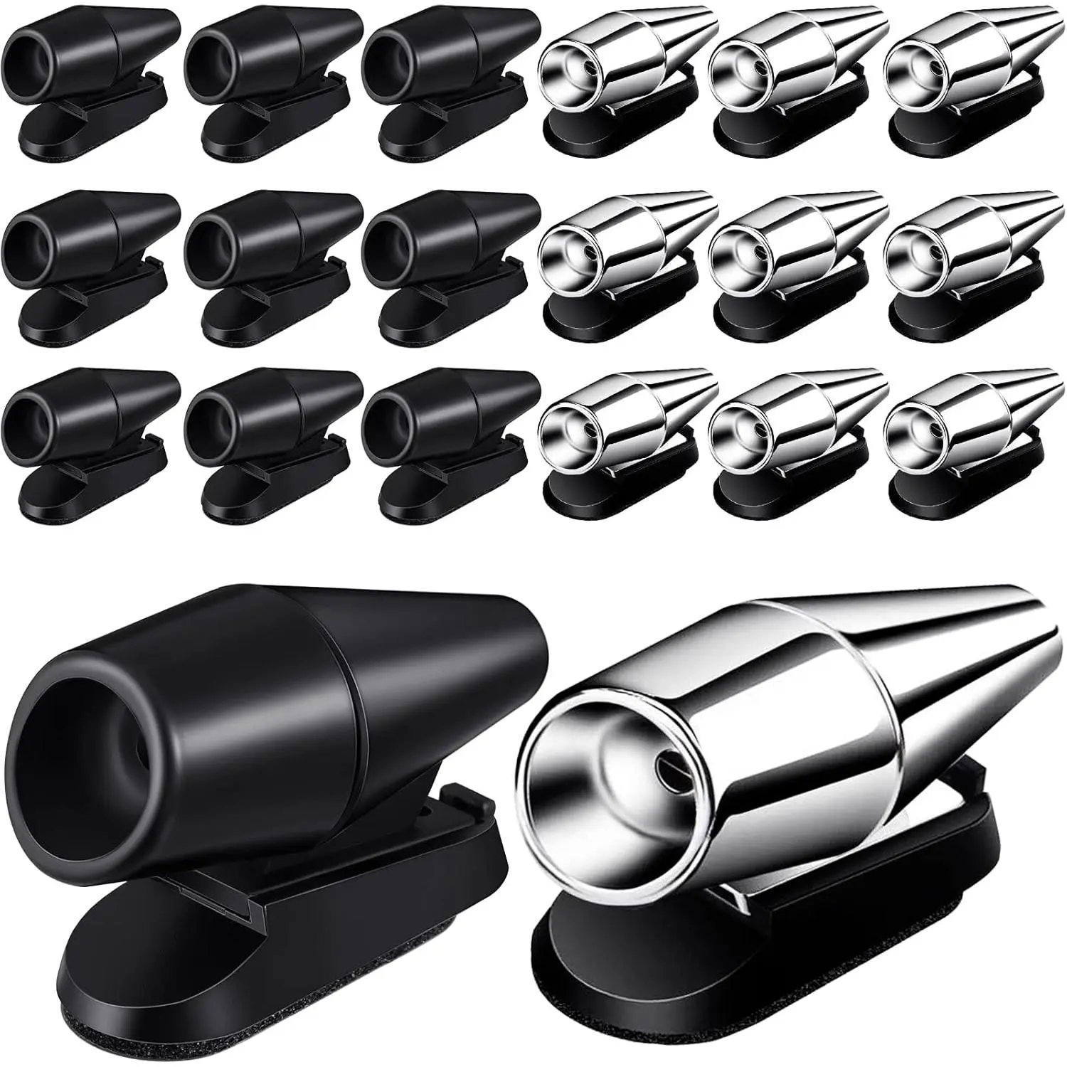20 Pieces Plastic Ultrasonic Deer Whistles for Vehicles - Waterproof, Easy to Install & Remove, Animal Alert Car Exterior Horn Accessory, Suitable for Drivers in Wild Areas, Outdoor Use Under Hot or Freezing Weather (Black, Silver), Outdoor Under Hot Or F