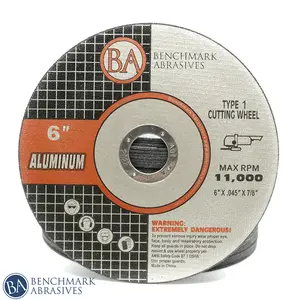 6" x .045 x 7/8" T1 Thin Cut-off Wheel for Aluminum - 25 pack