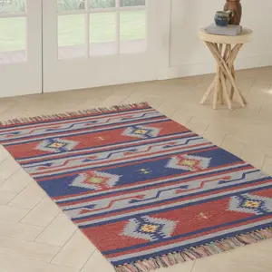Nourison Baja BAJ03 Multicolor Decorative Indoor Area Rug - 3'6 x 5'6, Home Decor Rugs for Living Spaces, Decorative Rug