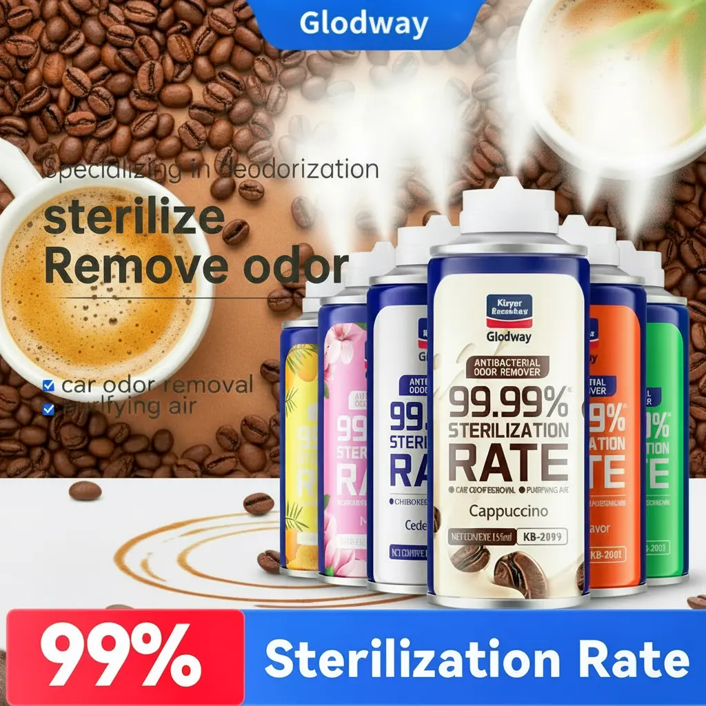 【Glodway】 Car Air Freshener Spray - 99.9% Sterilization Rate, Home & Car Dual-Purpose Sterilizing Deodorizer, Auto Accessories, Cars Accessories