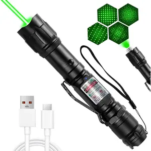 [Professional] Rechargeable Green Laser Pointer High Power Green Beam Laser Light Long Distance Range for TV/LED/LCD Screens Tactical Flashlights Presentation Office/Outdoors/Astronomic [002]