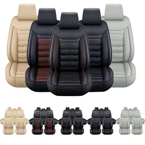 Fit For Nissan Frontier/ Toyota Tacoma Waterproof Luxury Car Seat Protector Seat Cover,Car Seat Cushion Full Set for 5-Seats,Universal Fit Full Coverage Leather Car Seat Covers For Cars
