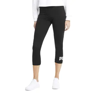 PUMA Womens Essentials 34 Logo Leggings Casual - Black