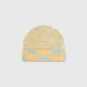 Yellow/Blue/Pink Mohair Beanie