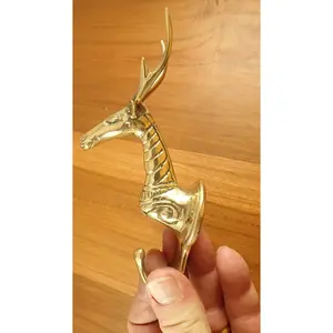 Brass deer hook, Wall Decor, Towel Hanger, Jewelry Hanger, Brass patina hook