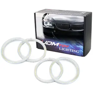 iJDMTOY 7000K Xenon White LED Angel Eye Halo Rings Kit, For BMW 2003-2011 E63/E64 6 Series Coupe/Convertible (Fit Xenon Trim ONLY, Retrofit Required)