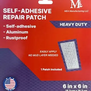 5ps 6x6 Heavy-Duty Drywall Patch, our product designed for fast, durable, and seamless wall repair. Crafted with premium aluminum and fiberglass mesh, it provides strong adhesion and a smooth finish, ensuring your wall looks as good as new after every fix