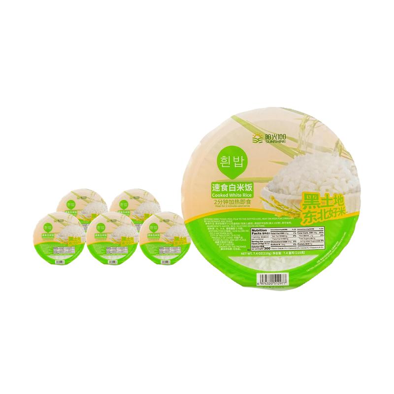 Sunshine Rice Rate SUNSHINE Instant White Rice - 6 Pack (210g Each) | Microwaveable Ready ...